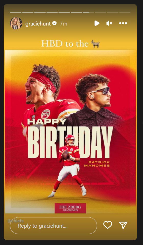 Gracie Hunt Wishes The GOAT A Happy Birthday Ahead Of Chiefs Jaguars gracie-hunt-wishes-the-goat-a-happy-birthday-ahead-of-chiefs-jaguars