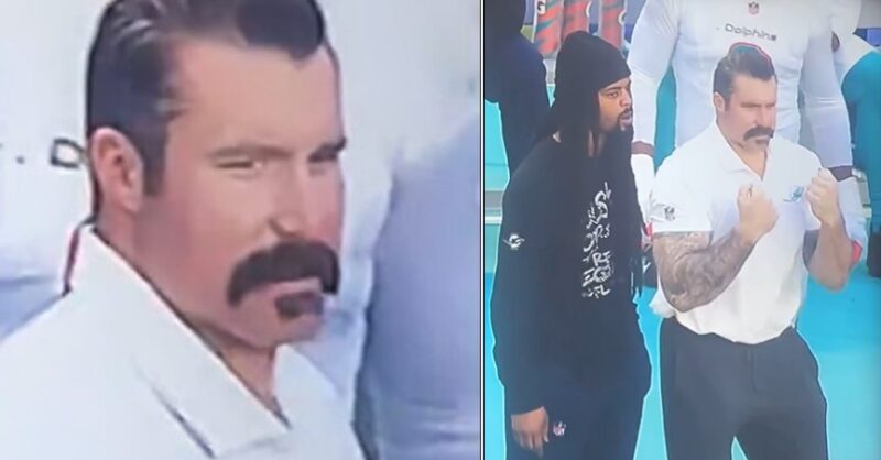 Mystery Mustache Man On Dolphins Sideline Revealed - TMSPN