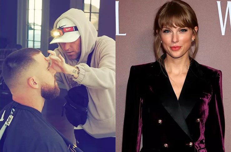 Travis Ruth Hair Travis Kelce's Barber Shows Off Taylor Swift Playing Instagram ...