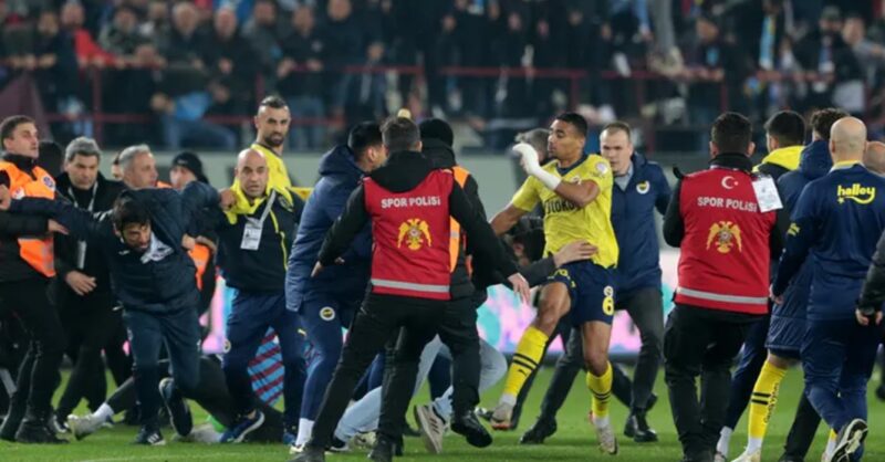 Turkish Football Riots Angry Fans Fight With Players After Storming Field in Turkish Soccer ...