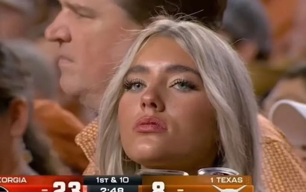 Viral Sensation Blonde Fan Spotted at Game Identified by(04)