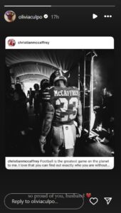 Christian McCaffrey's Wife Shares Reaction to His Heartbreaking Injury