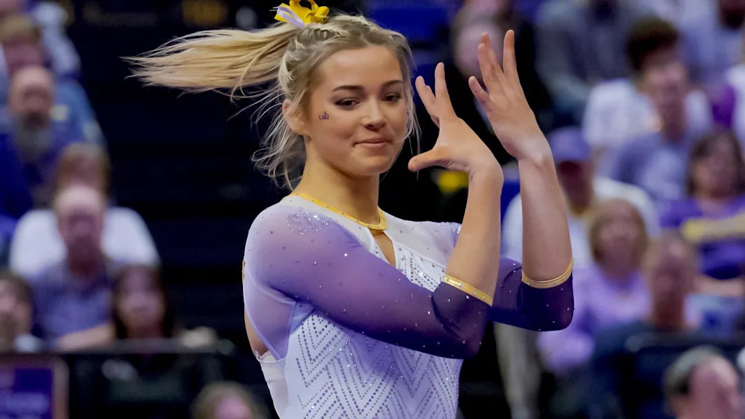 Livvy Dunne Celebrated on LSU Senior Night Following Emotional Injury(01)