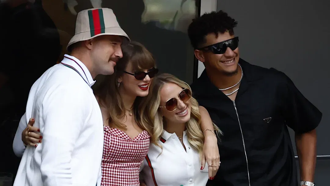 Taylor Swift and Travis Kelce Join Patrick and Brittany Mahomes for a