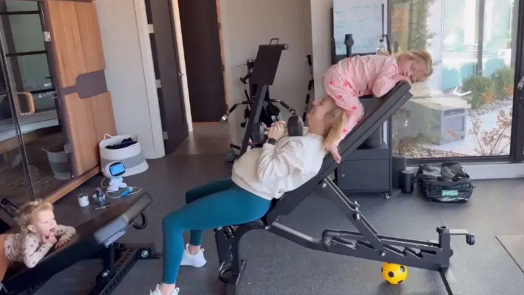 Pregnant Brittany Mahomes Shares Sweet Workout Moment with Kids as She