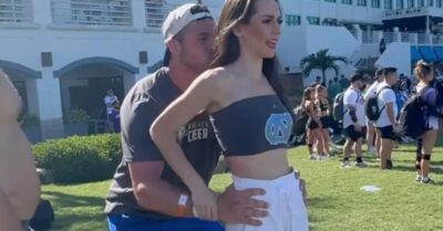 Jordan Hudson Shows Off Cheer Skills in Florida as Bill Belichick Preps