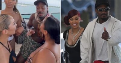 Stefon Diggs Surrounded by Bikini-Clad Women at Boat Party While