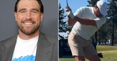 Travis and Jason Kelce Swap Helmets for Golf Clubs at Star-Studded