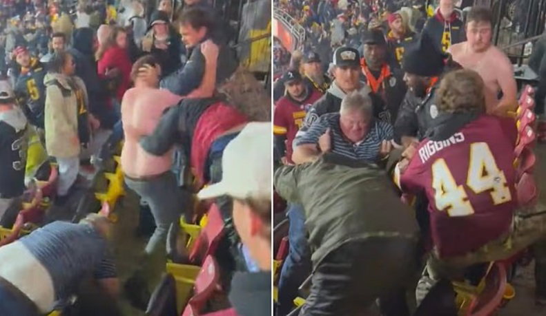 Chaos Erupts as Washington Commanders Fans Brawl in the Stands Before ...