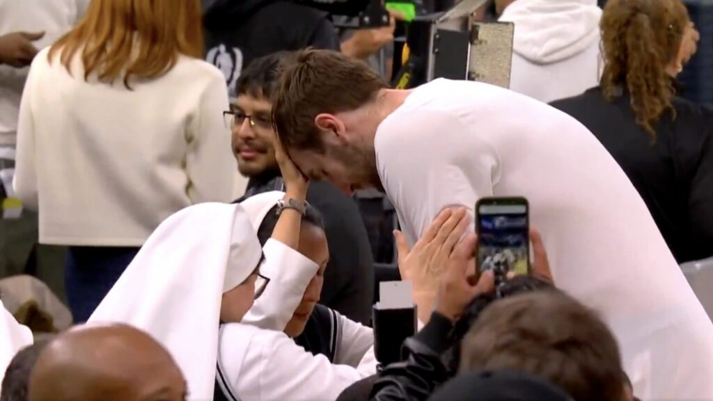 Blessed Player Spurs Player Went Viral After Getting Blessed By Nuns Before Game 4 - TMSPN