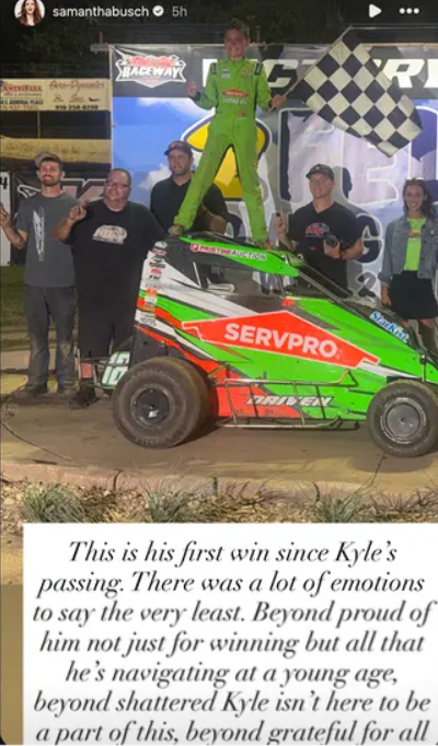 Kyle Busch's Son Scores Emotional First Victory Following Father's Death