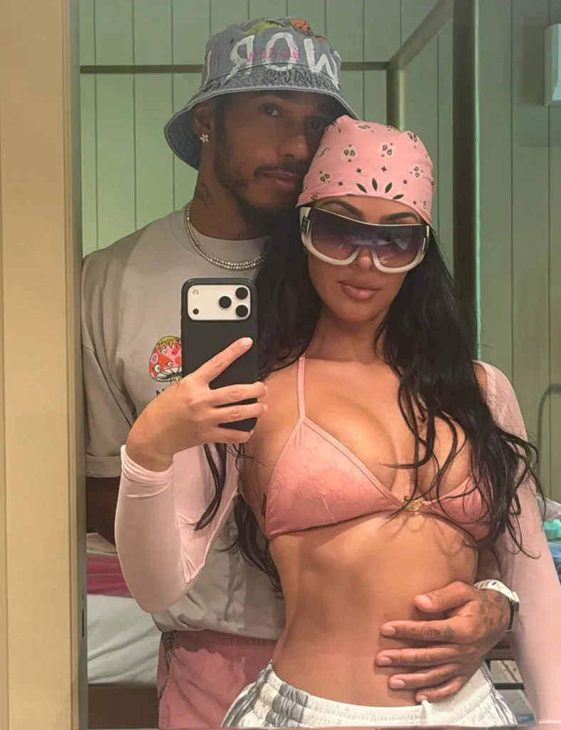 Kim Kardashian Fuels Lewis Hamilton Romance Buzz With Loved-Up Photos From Tropical Family Getaway