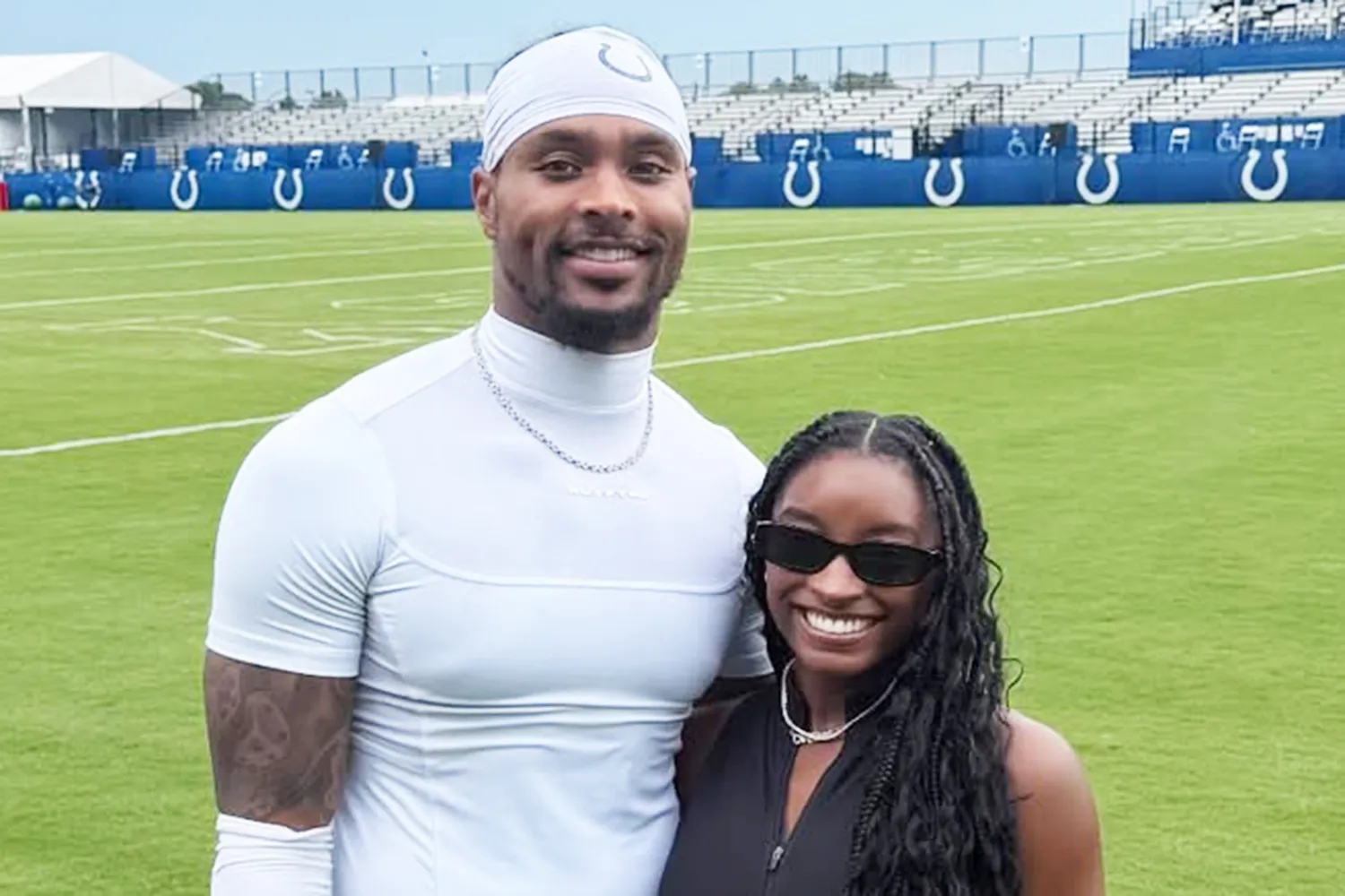 Simone Biles Debuts Her First Colts WAG Look After Jonathan Owens Joins Simone Biles Debuts Her First Colts WAG Look After Jonathan Owens Joins