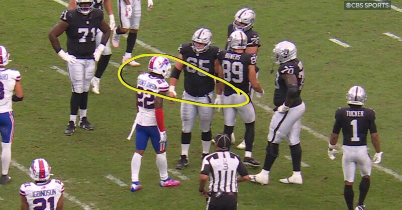 Bills Star C.J. Gardner-Johnson Ejected for Spitting at Brock Bowers in ...